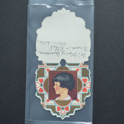 Whitney Made Vintage Die Cut Valentine Girl Portrait