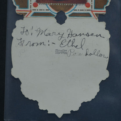 Whitney Made Vintage Die Cut Valentine Girl Portrait