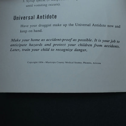 What's the Answer Booklet About Child Accidents North Memorial Hospital 1954