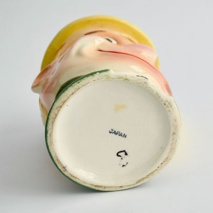 Vintage Japan Winking Face Mug Toby Style Ceramic Character Cup Retro 1950s