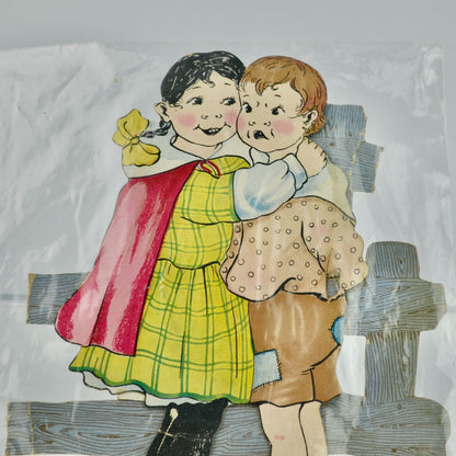 Vintage Antique Postcard Behind My Hat Fence