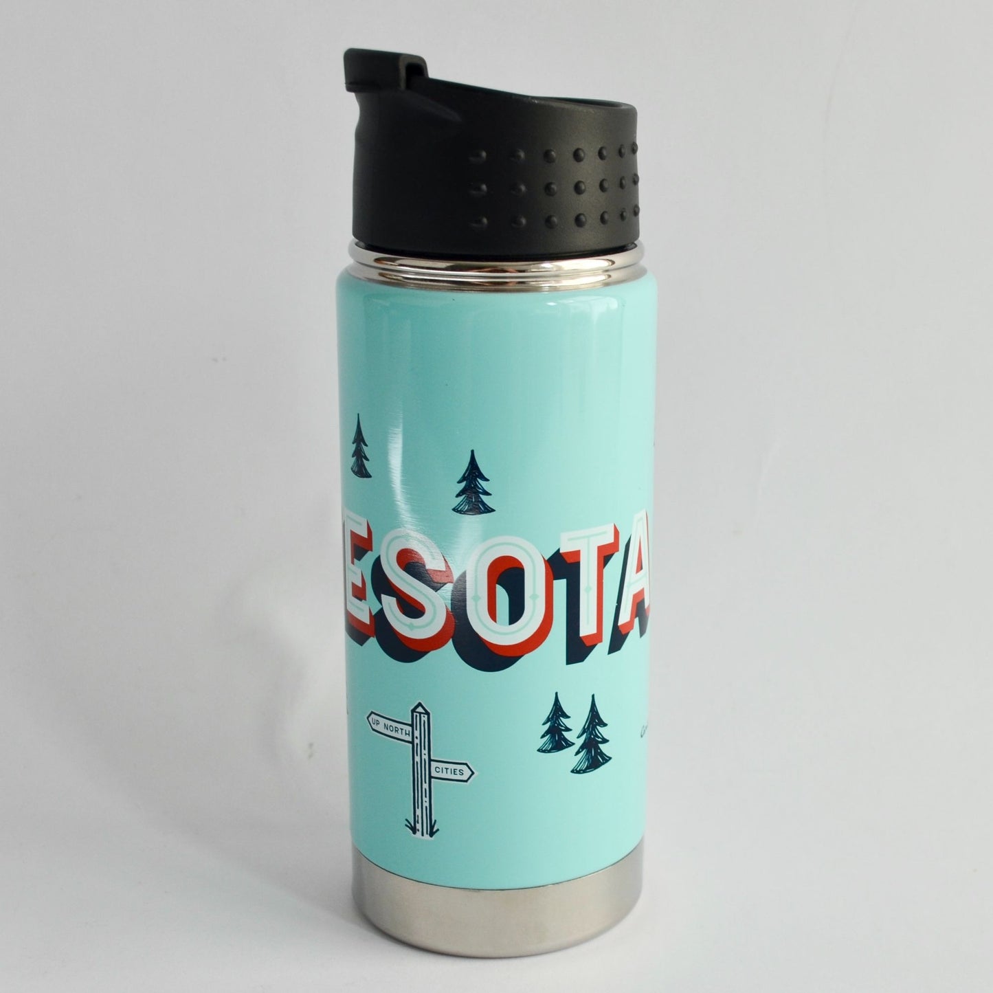 Caribou Coffee 16 oz. Canteen Metal NEW Minnesota