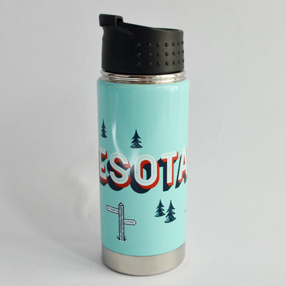 Caribou Coffee 16 oz. Canteen Metal NEW Minnesota