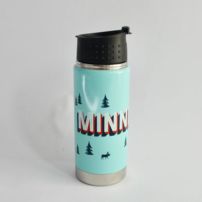 Caribou Coffee 16 oz. Canteen Metal NEW Minnesota
