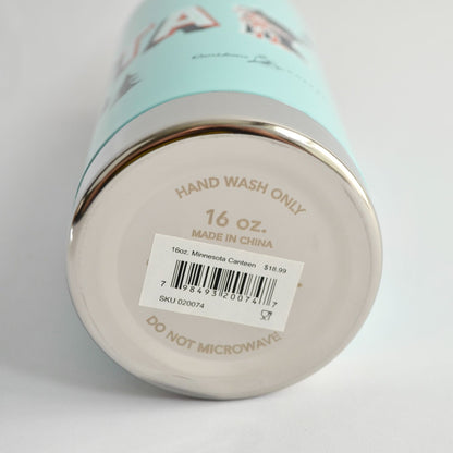 Caribou Coffee 16 oz. Canteen Metal NEW Minnesota