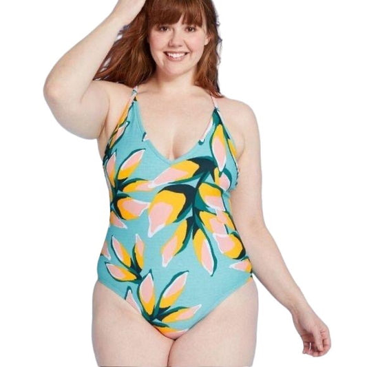 Kona Sol Criss Cross Back One Piece Swimsuit