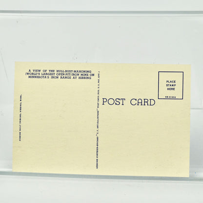 Hull Rust Mahoning Iron Mine Hibbing Minnesota Postcard Vintage Unused