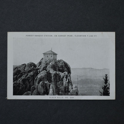 Forest Ranger Station Harney Peak Black Hills South Dakota Vintage B & White Photograph