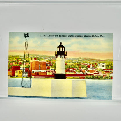 Duluth Minnesota Lighthouse Postcard Vintage UNUSED Harbor