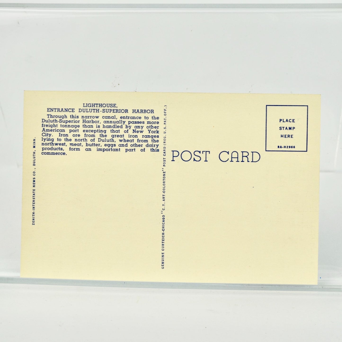 Duluth Minnesota Lighthouse Postcard Vintage UNUSED Harbor