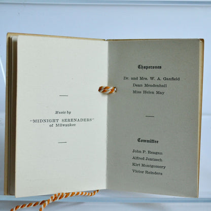 Vintage 1929 Carroll College Fraternity Dance Card
