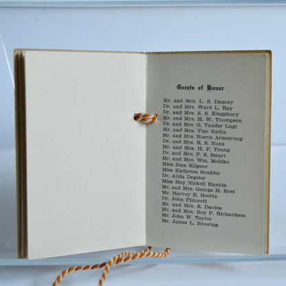 Vintage 1929 Carroll College Fraternity Dance Card