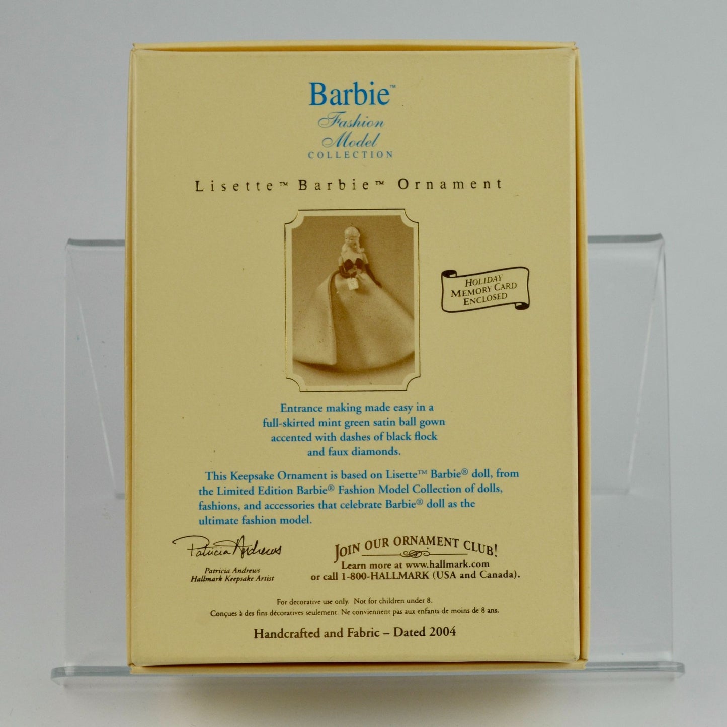 Hallmark Barbie Lisette Christmas Ornament In Box Vintage 2003