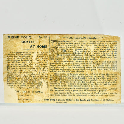 Antique Arbuckle Bros. Coffee Alaska Victorian Trade Card Polar Bears