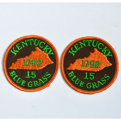 Kentucky 1792 15 Blue Grass Patches Lot of 2 3" Unused