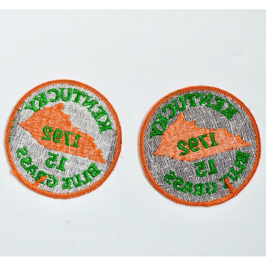 Kentucky 1792 15 Blue Grass Patches Lot of 2 3" Unused