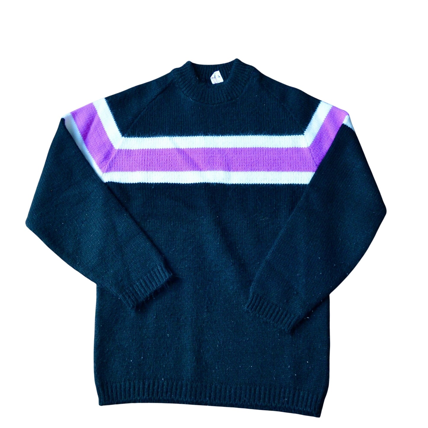 Arctic Cat Vintage Black Purple Stripe Sweater Men's