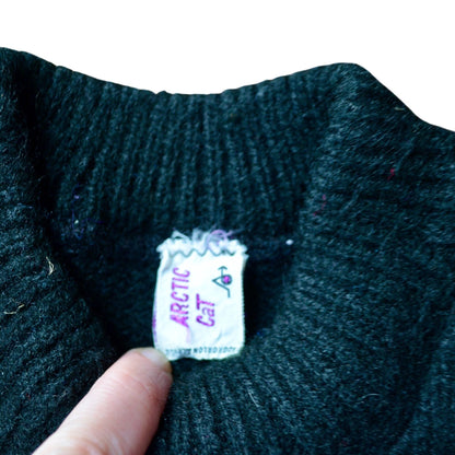 Arctic Cat Vintage Black Purple Stripe Sweater Men's