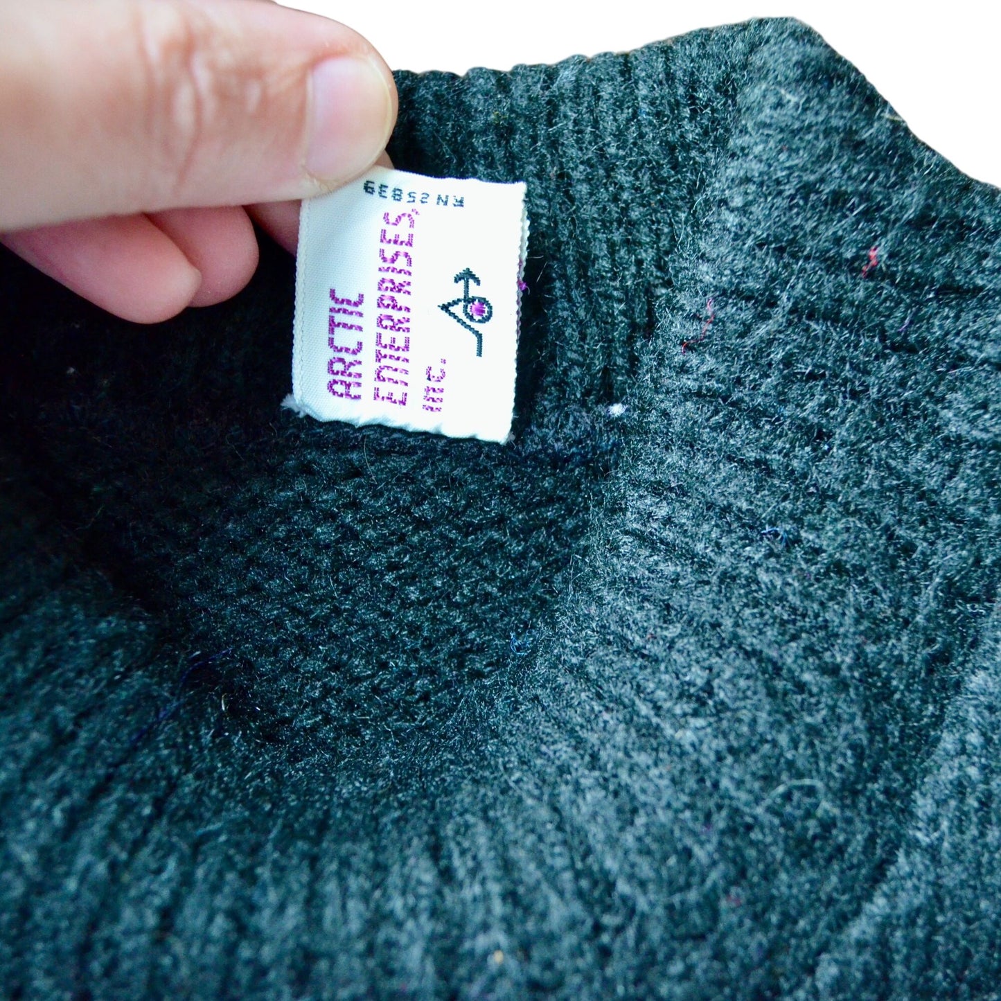 Arctic Cat Vintage Black Purple Stripe Sweater Men's