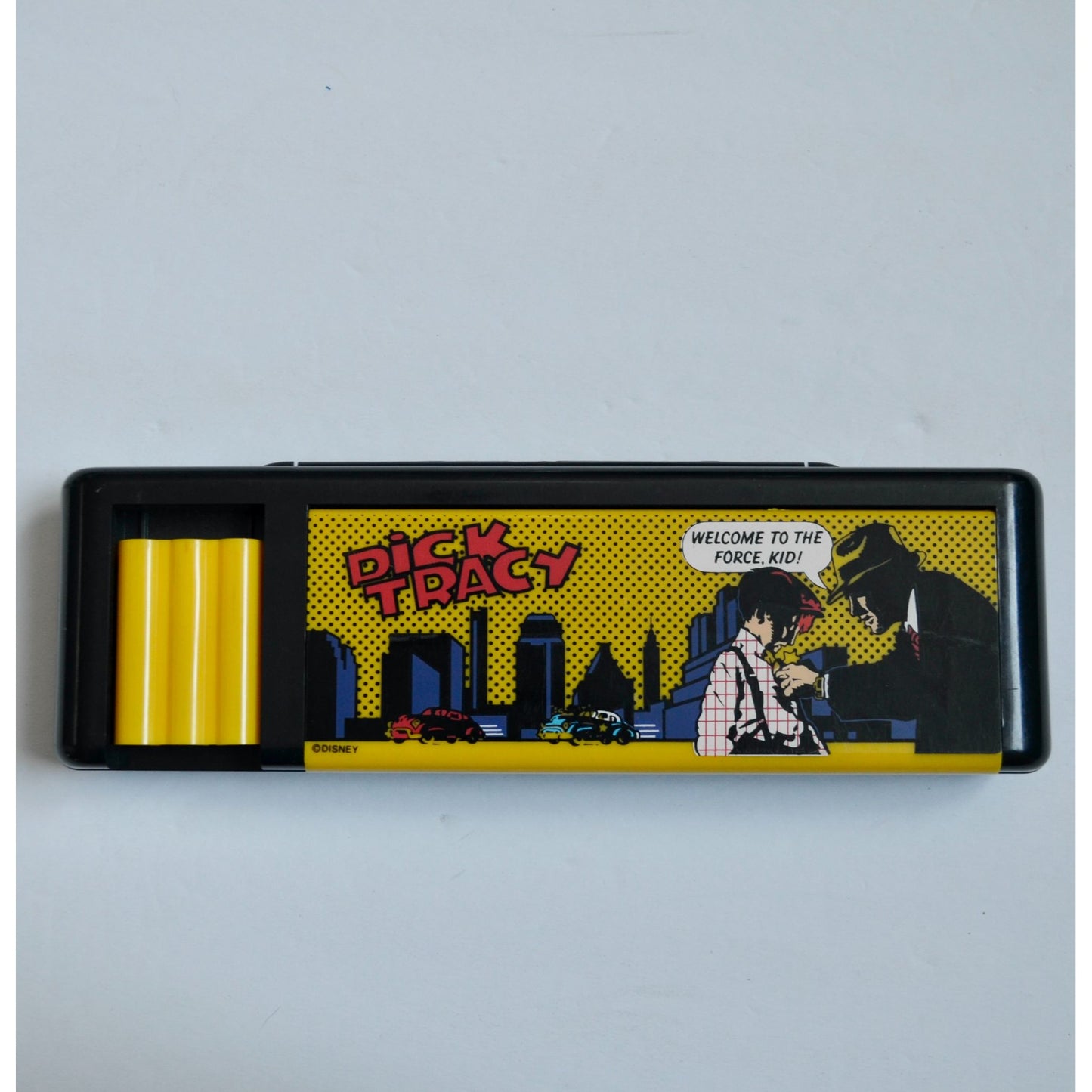 Dick Tracy Disney Plastic Vintage Pencil Case