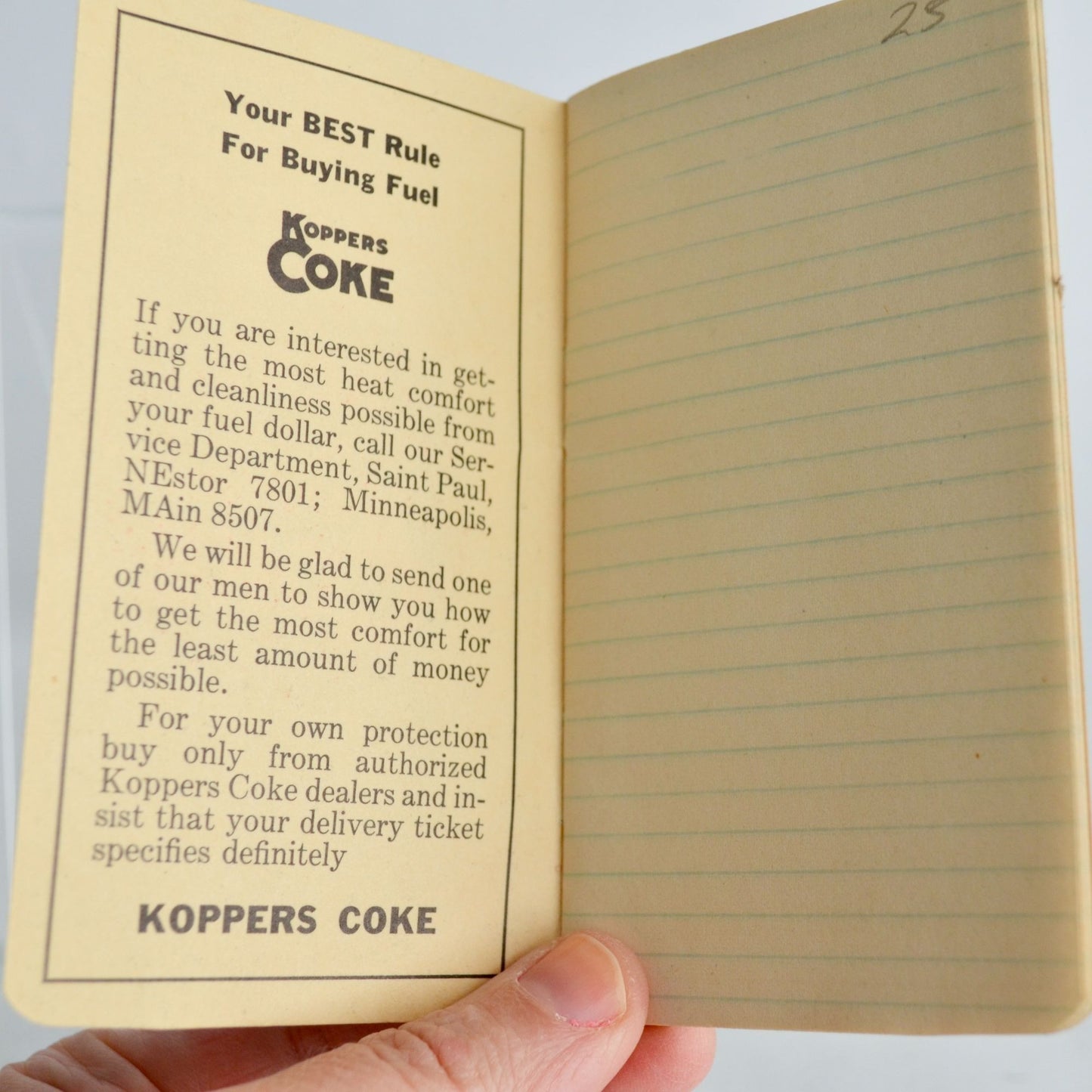Koppers Coke Vintage Notepad Booklet Advertising Midwest Coal Coke