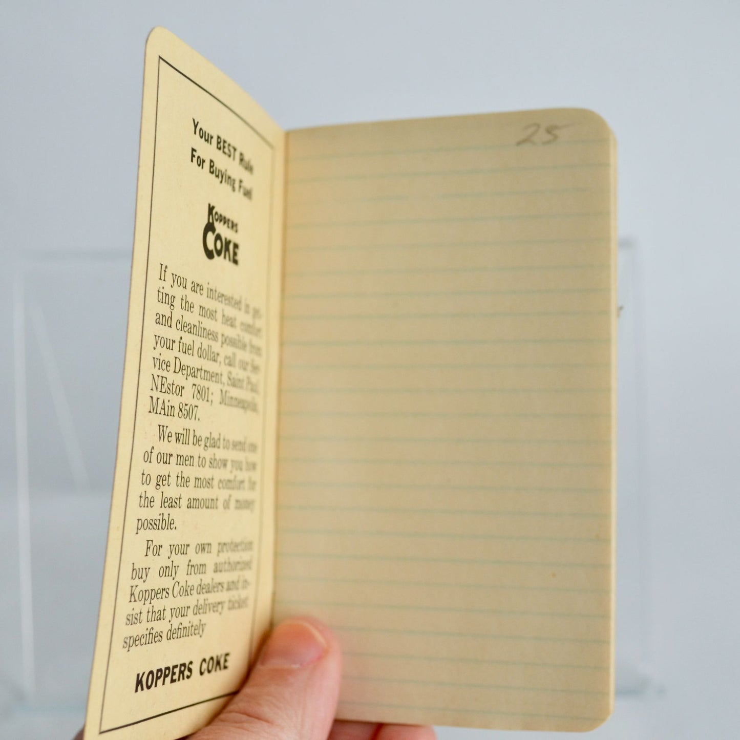 Koppers Coke Vintage Notepad Booklet Advertising Midwest Coal Coke