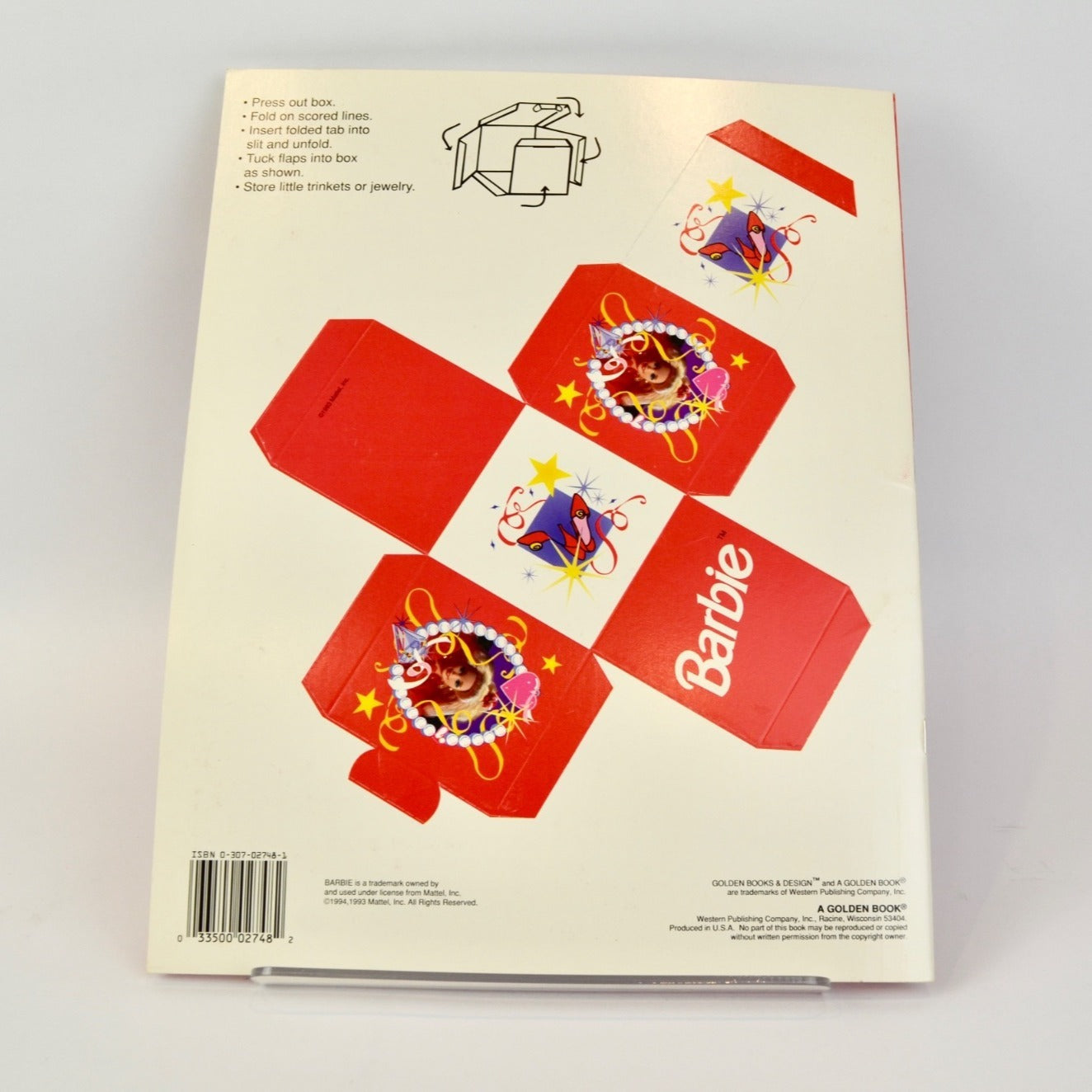 Golden Barbie Paper Doll 2748 1994 Uncut