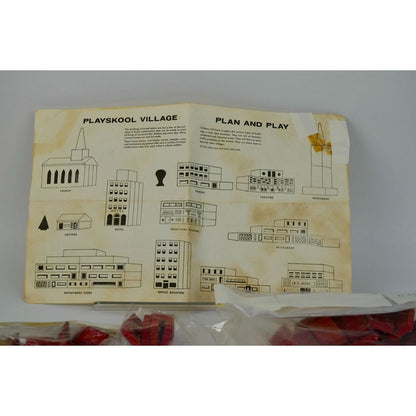 Playskool Village Plan and Play Wooden Set Vintage Bricks
