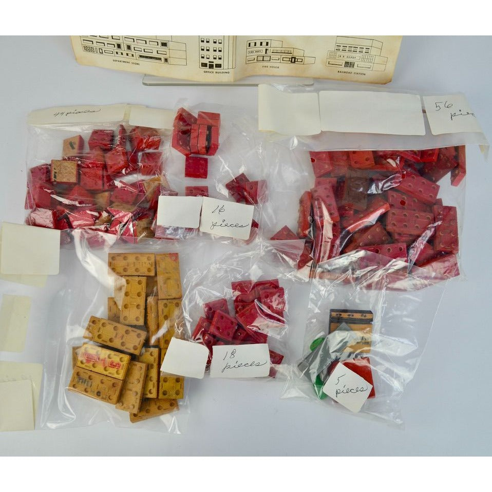 Playskool Village Plan and Play Wooden Set Vintage Bricks