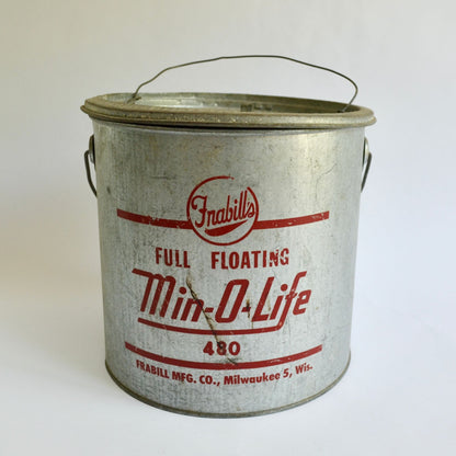Vintage Frabill's Full FLoating Min-O-Life #480 Minnow Bucket w/ Insert!