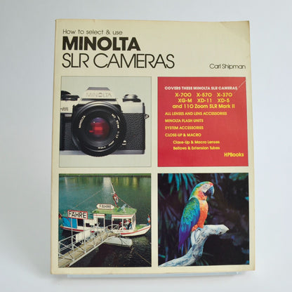How to Select & Use Minolta SLR Cameras Carl Shipman Book Vintage