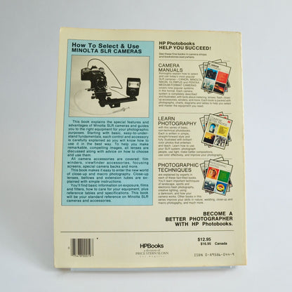 How to Select & Use Minolta SLR Cameras Carl Shipman Book Vintage