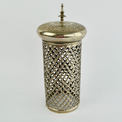 Silverplate Vintage Embossed Silver Candle Lantern MISSING BASE
