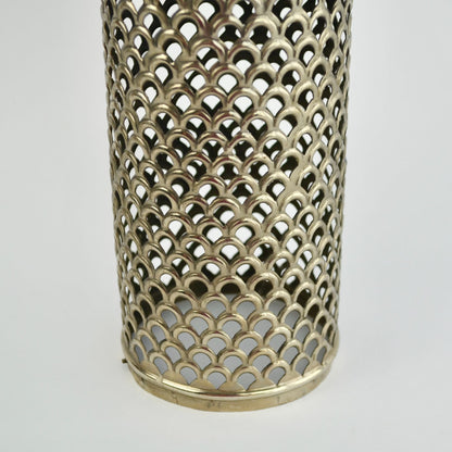 Silverplate Vintage Embossed Silver Candle Lantern MISSING BASE