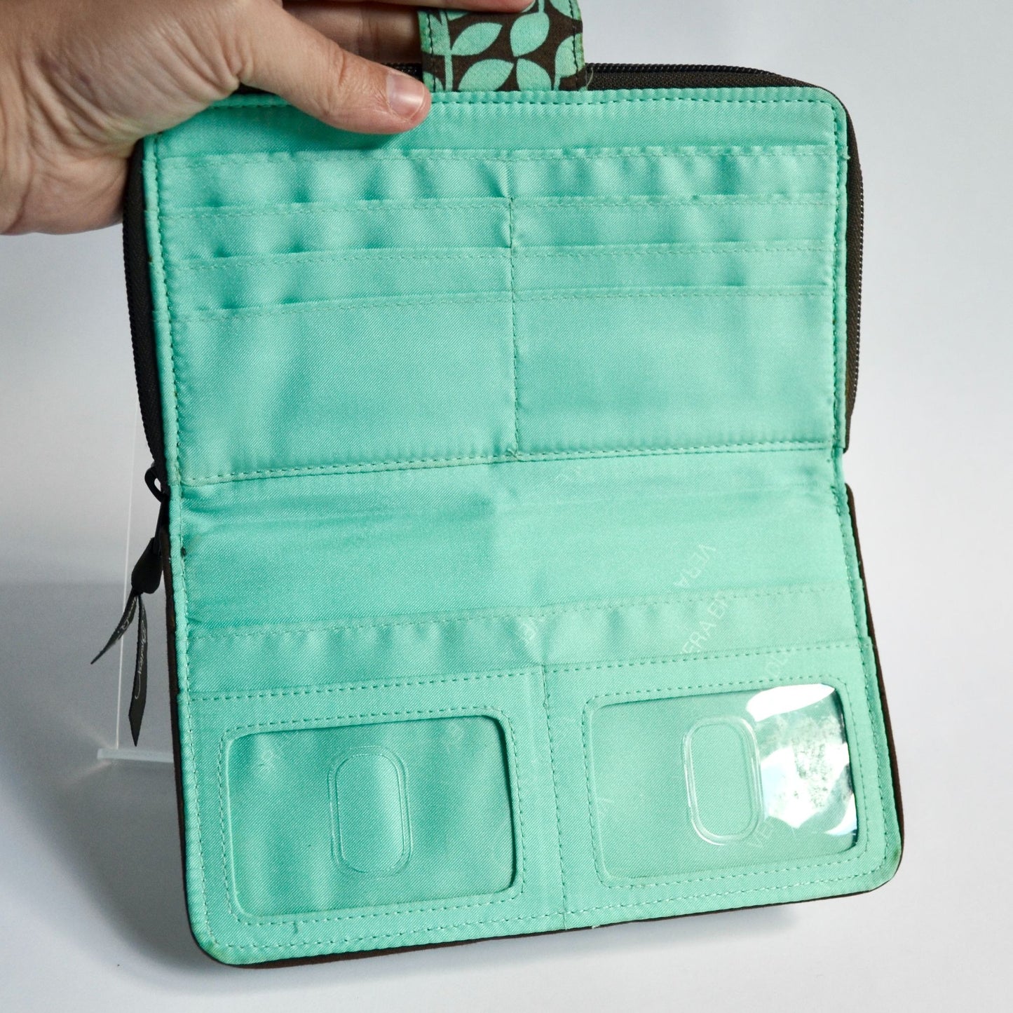 Vera Bradley Shower Vines Euro Wallet Turn Lock