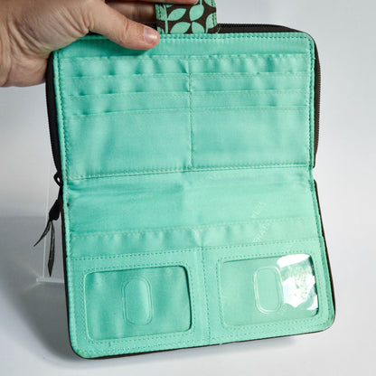 Vera Bradley Shower Vines Euro Wallet Turn Lock