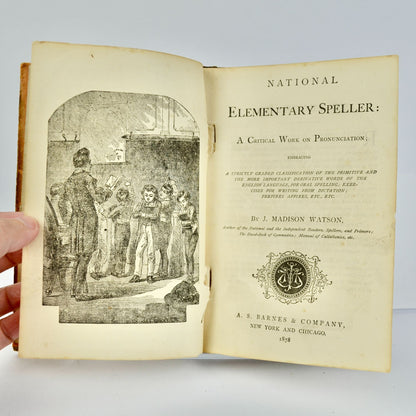 1878 The National Elementary Speller Book AS IS