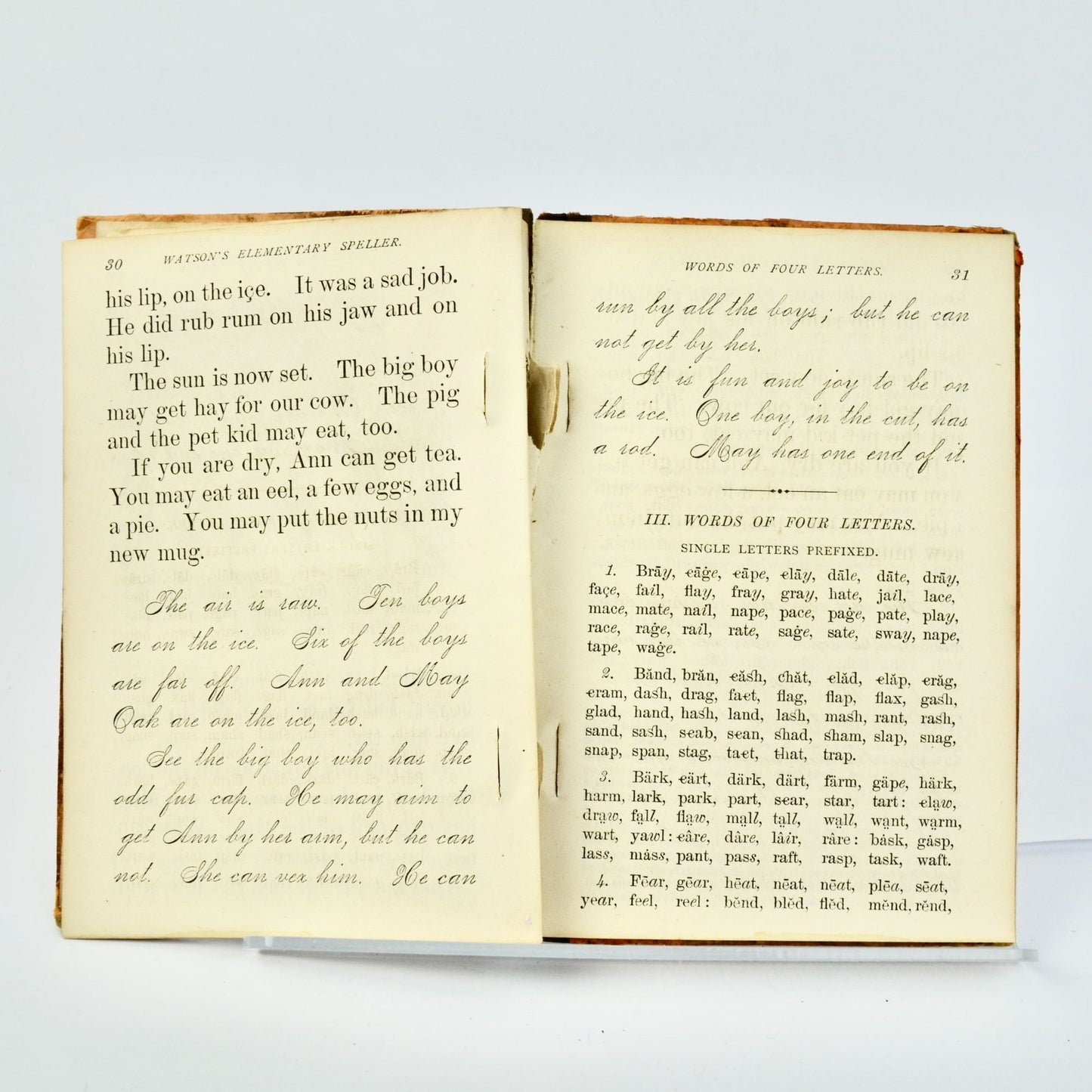 1878 The National Elementary Speller Book AS IS