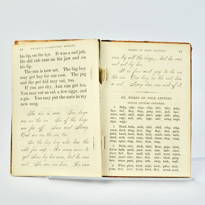 1878 The National Elementary Speller Book AS IS