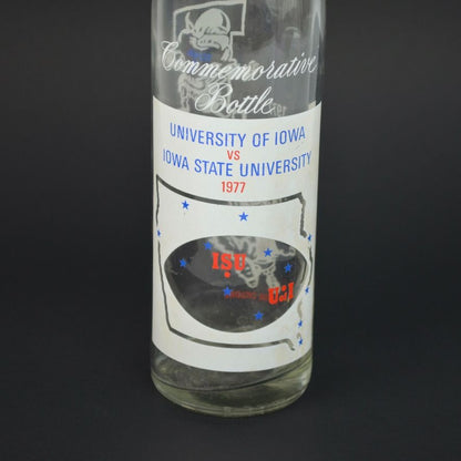 Vintage 1977 Pepsi-Cola Commemorative Bottle Iowa vs Iowa State Football 16 oz