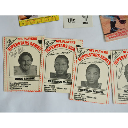 Lot 4 Milk Carton Football Cards Dan Marino Doug Cosbie Freeman McNeil & Misc.