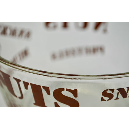 Vintage MCM Clear Glass Nuts Candy Munchies Snacks Bowl READ