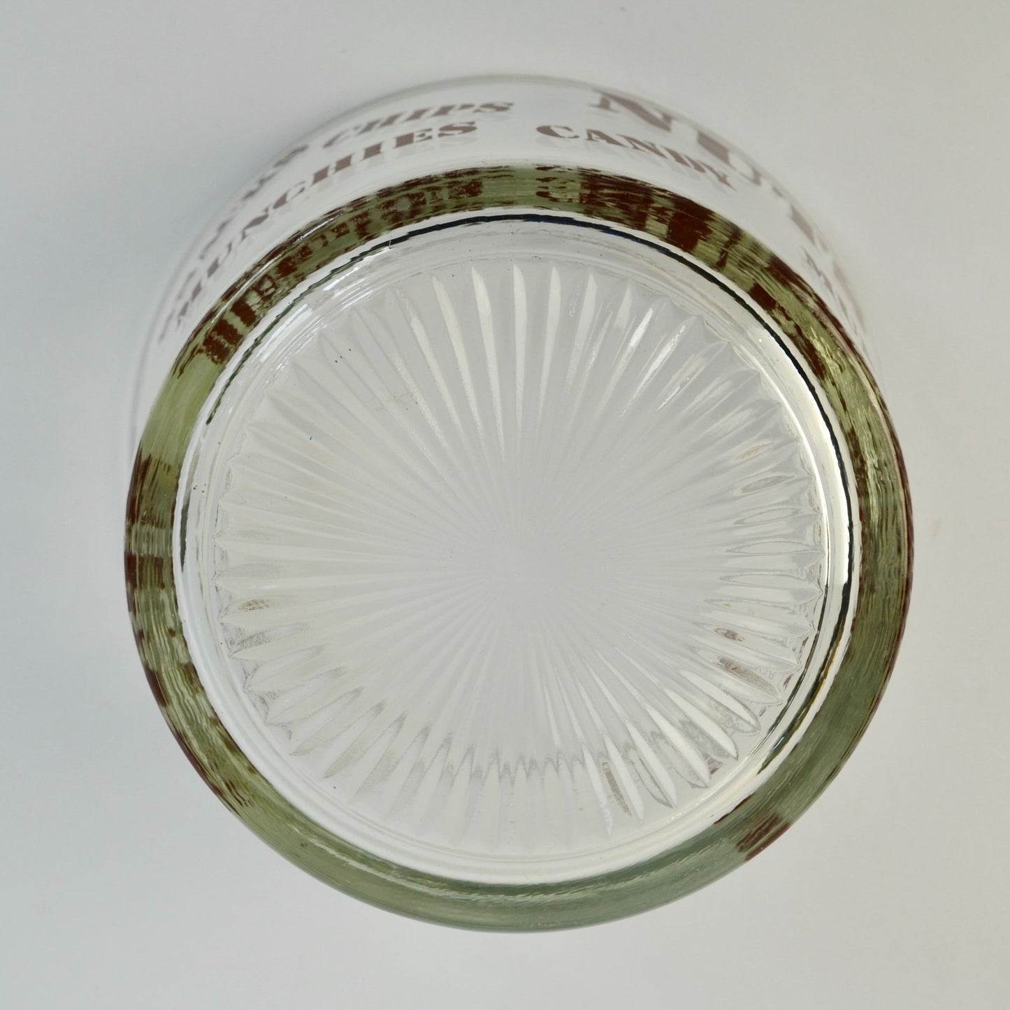 Vintage MCM Clear Glass Nuts Candy Munchies Snacks Bowl READ
