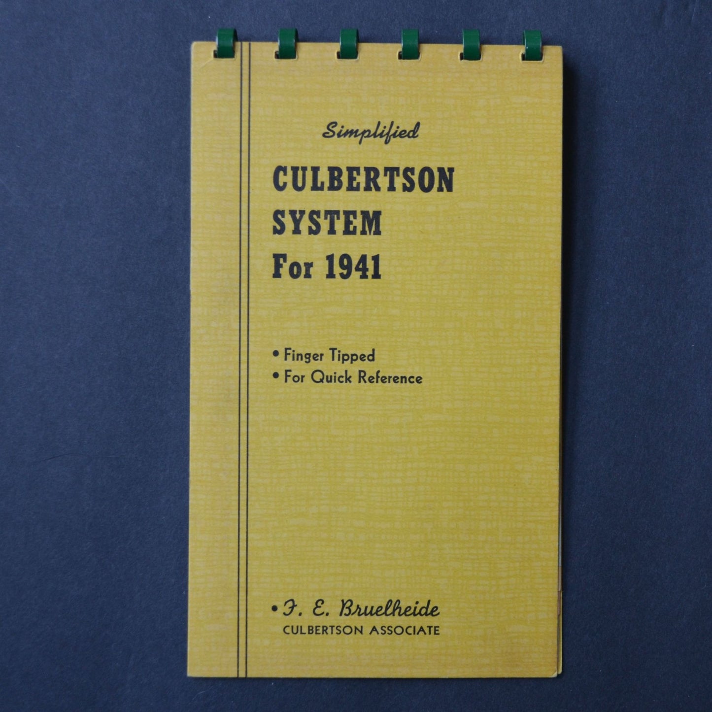 Simplified Culbertson System for 1941 Booklet Vintage Bridge Rules