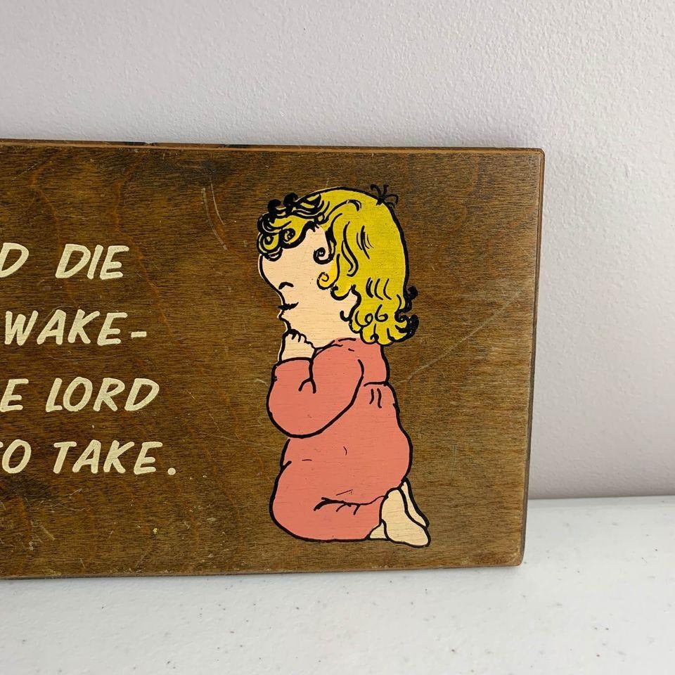 Vintage Bedtime Prayer Wall Hanging Plaque