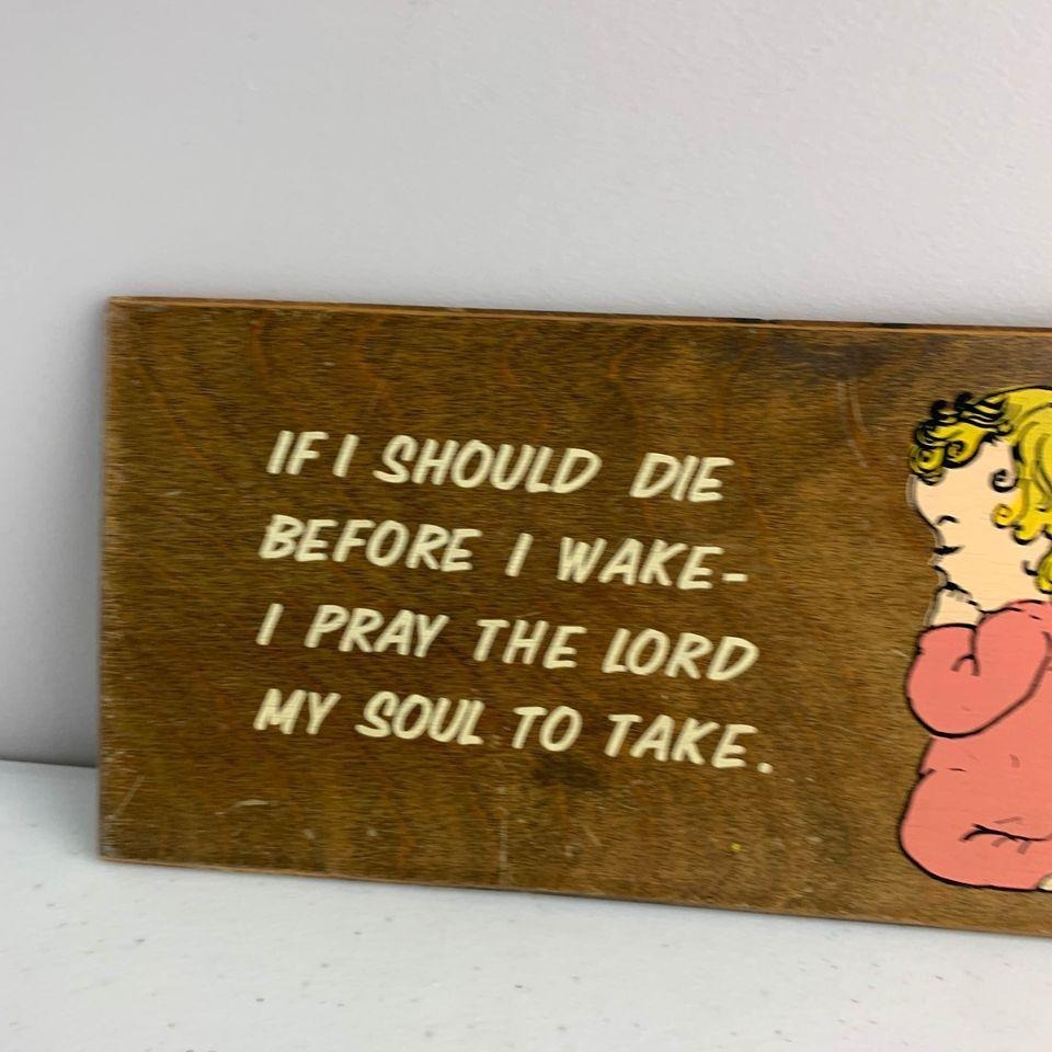 Vintage Bedtime Prayer Wall Hanging Plaque