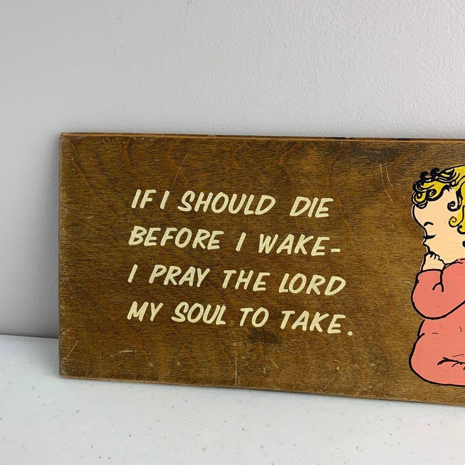 Vintage Bedtime Prayer Wall Hanging Plaque
