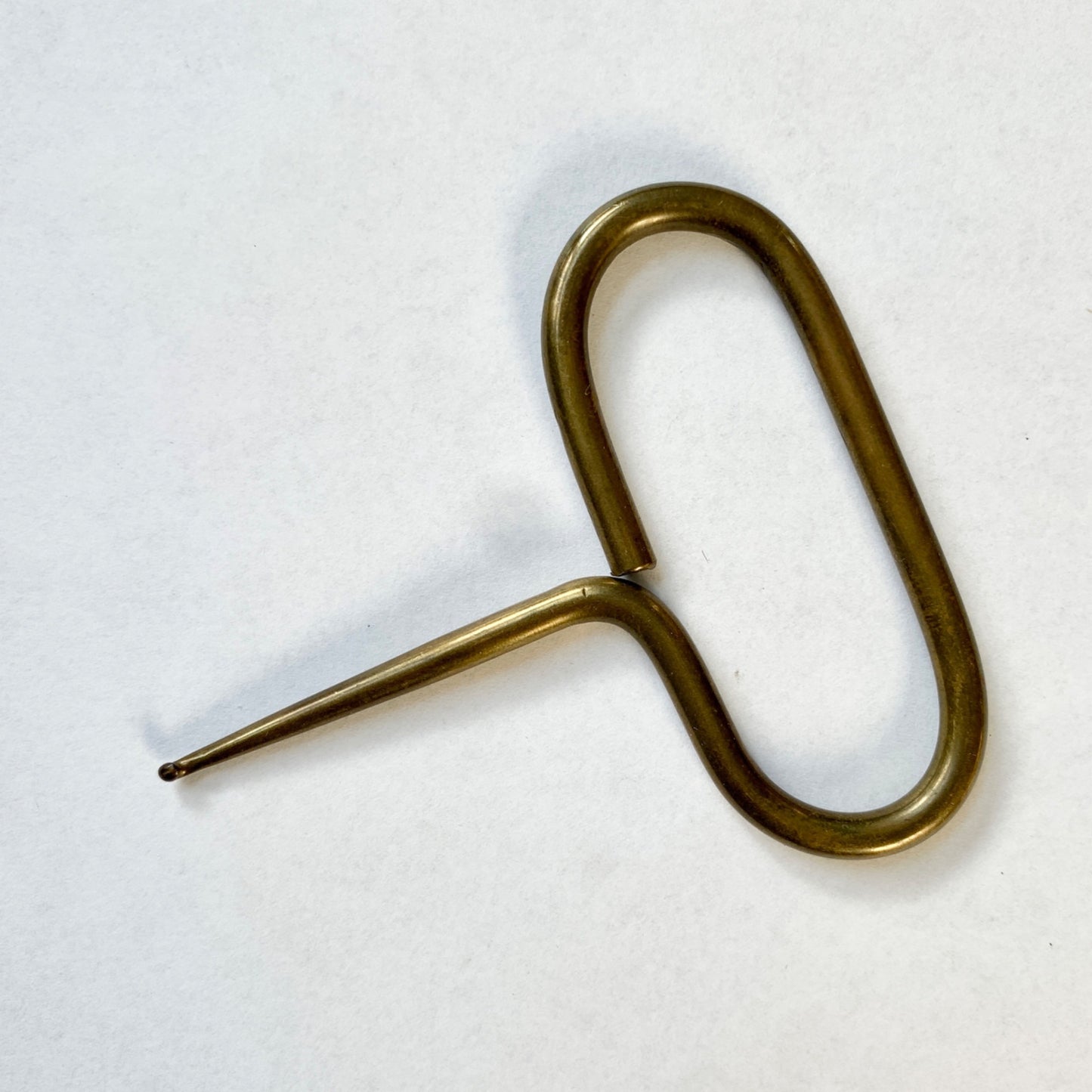 Antique Vintage Brass Wide Shoe Button Hook