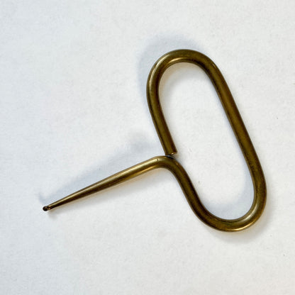 Antique Vintage Brass Wide Shoe Button Hook