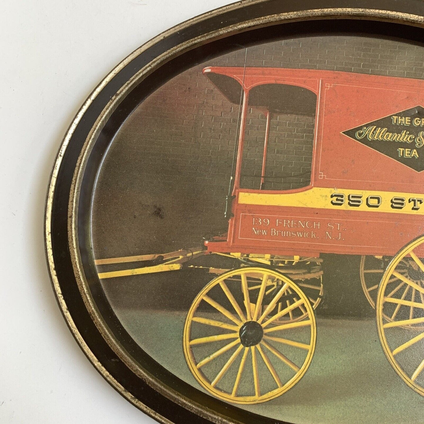 Vintage The Great Atlantic & Pacific Tea Co Metal Serving Tray, 14.5" x 11.5"